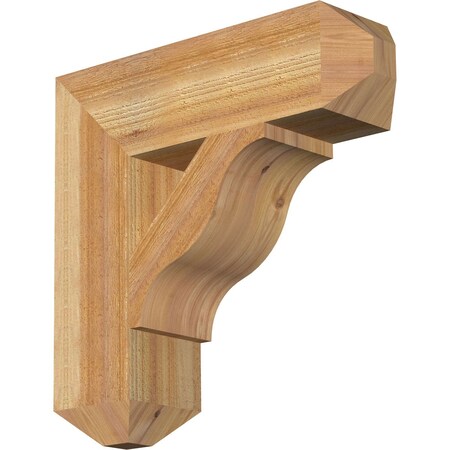 Funston Craftsman Rough Sawn Bracket, Western Red Cedar, 6"W x 22"D x 22"H